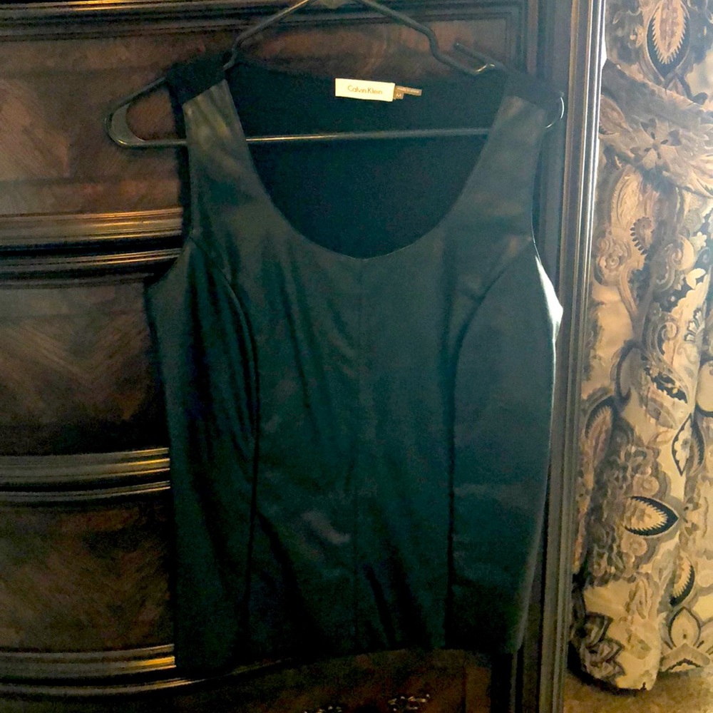 Calvin Klein Faux Leather Top
